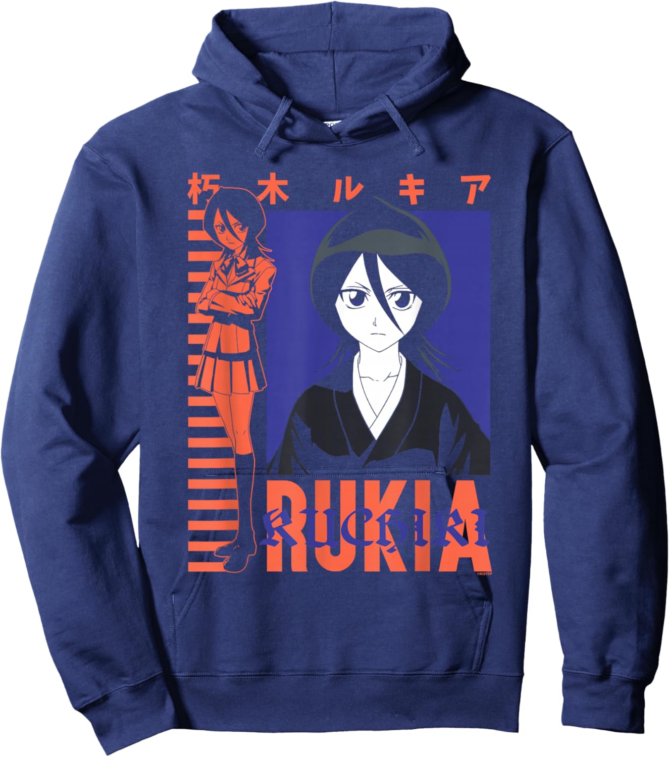 Bleach Rukia Color Block Collage Classic Anime Hoodie - Hoodie | Navy