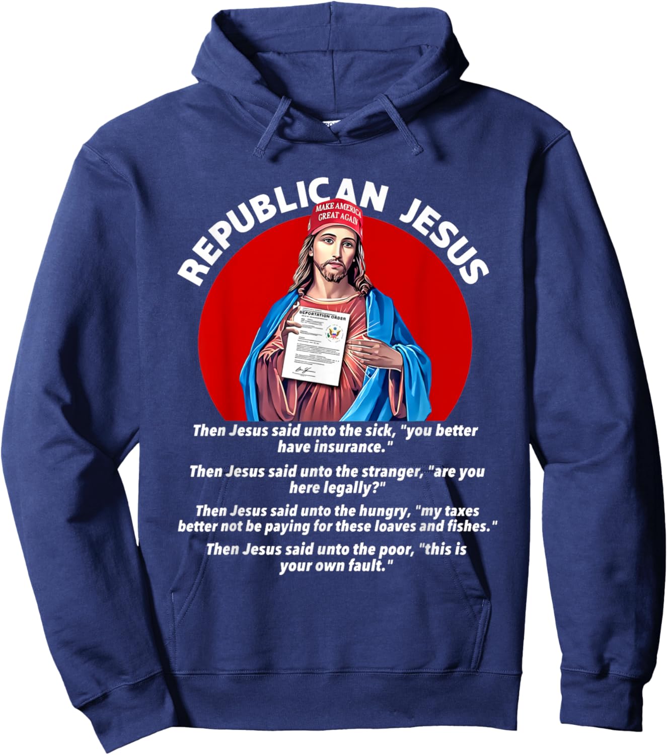 Republican Jesus Shirt Love Like Jesus Shirt Hoodie - Hoodie | Navy