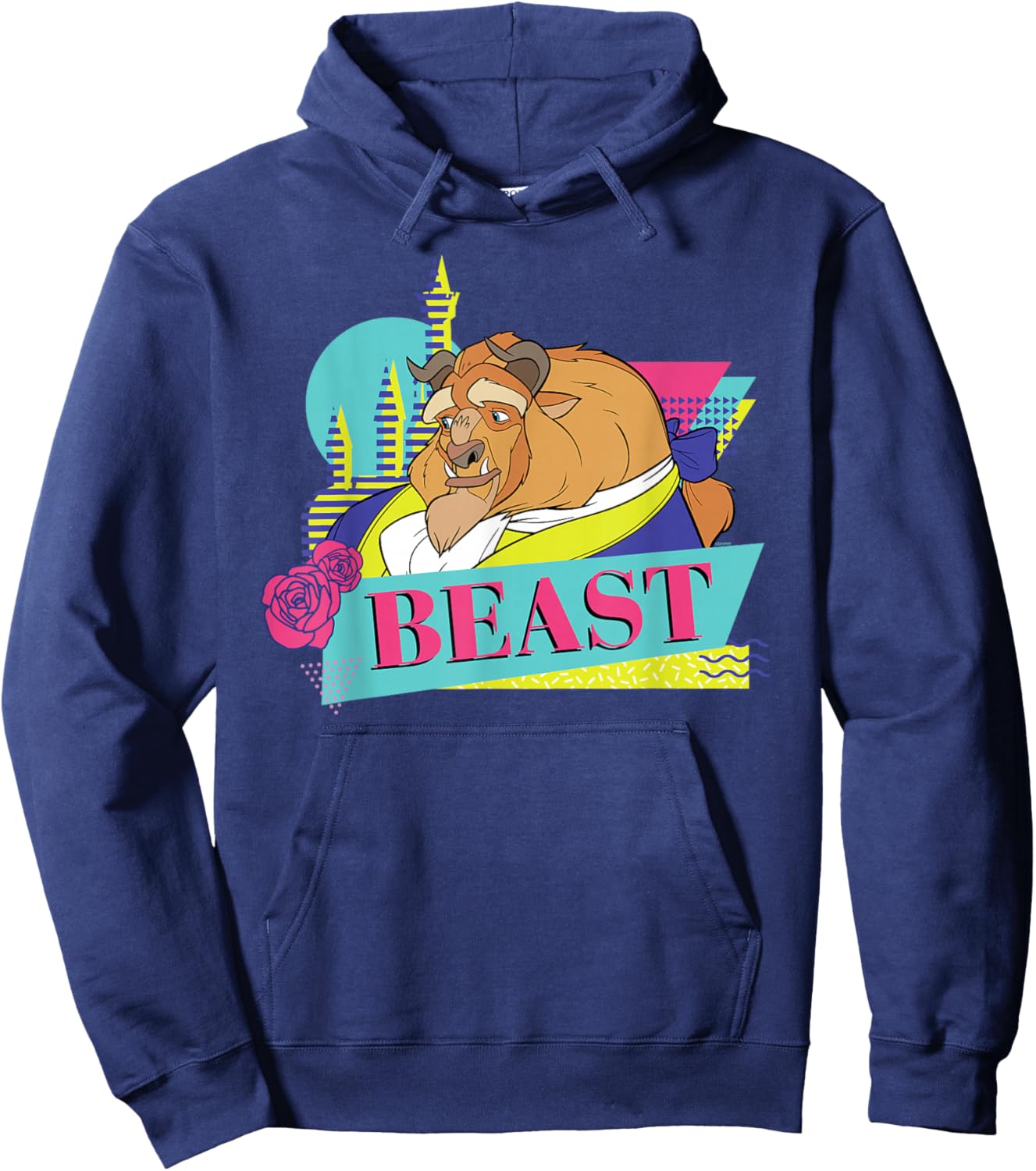 Disney Beauty and the Beast Retro Couples Matching Beast Hoodie - Hoodie | Navy