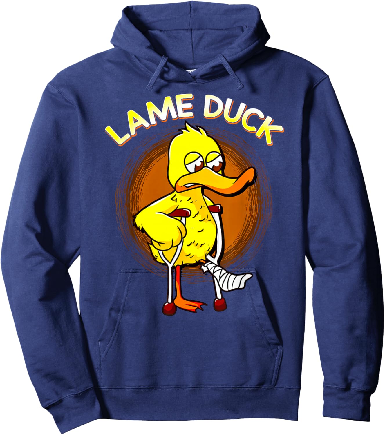 Funny Lame Duck Cute Duck on Crutches Get Well Hoodie - Hoodie | Navy