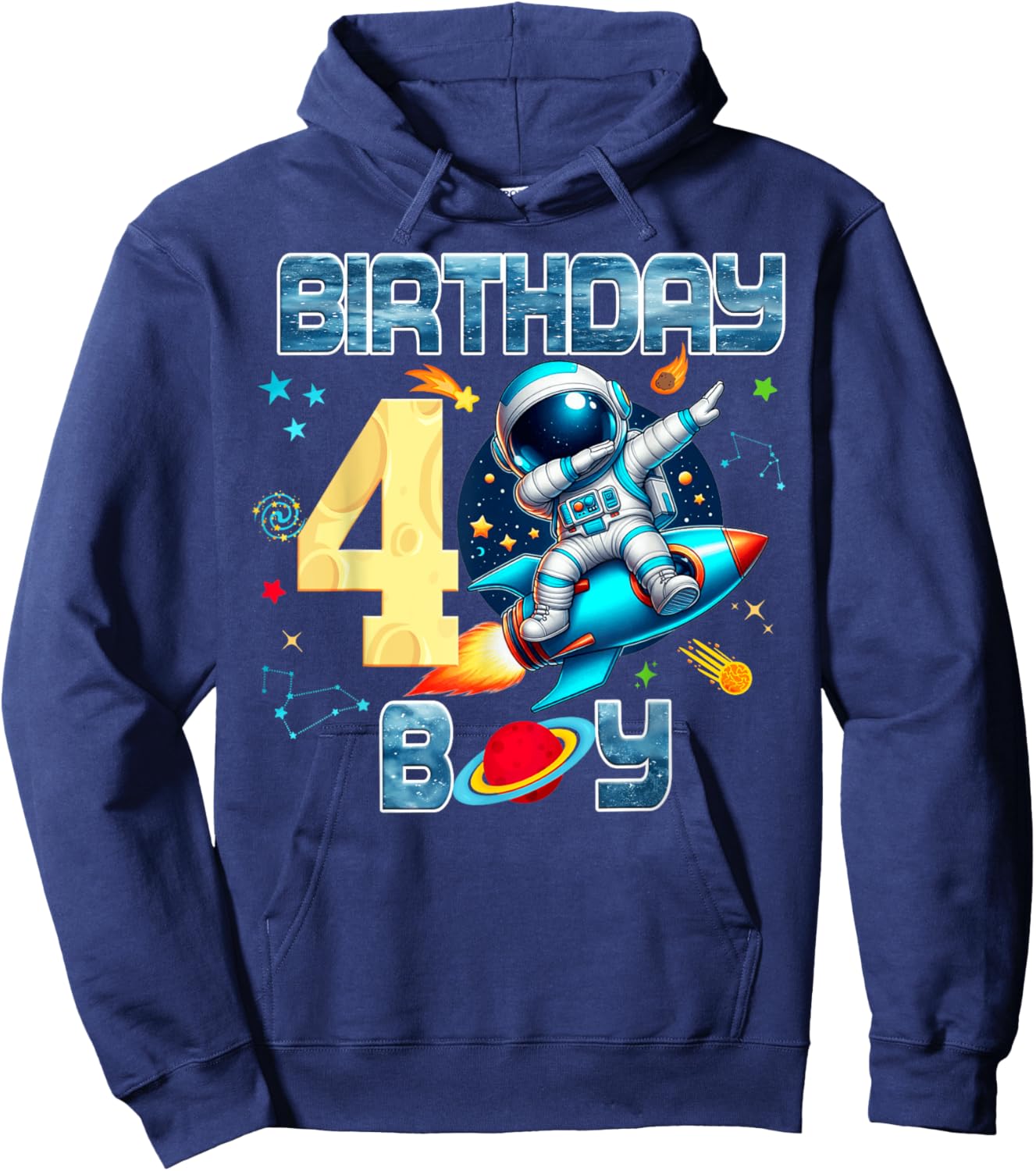 Outer Space Birthday Boy Costume Hoodie - Hoodie | Navy