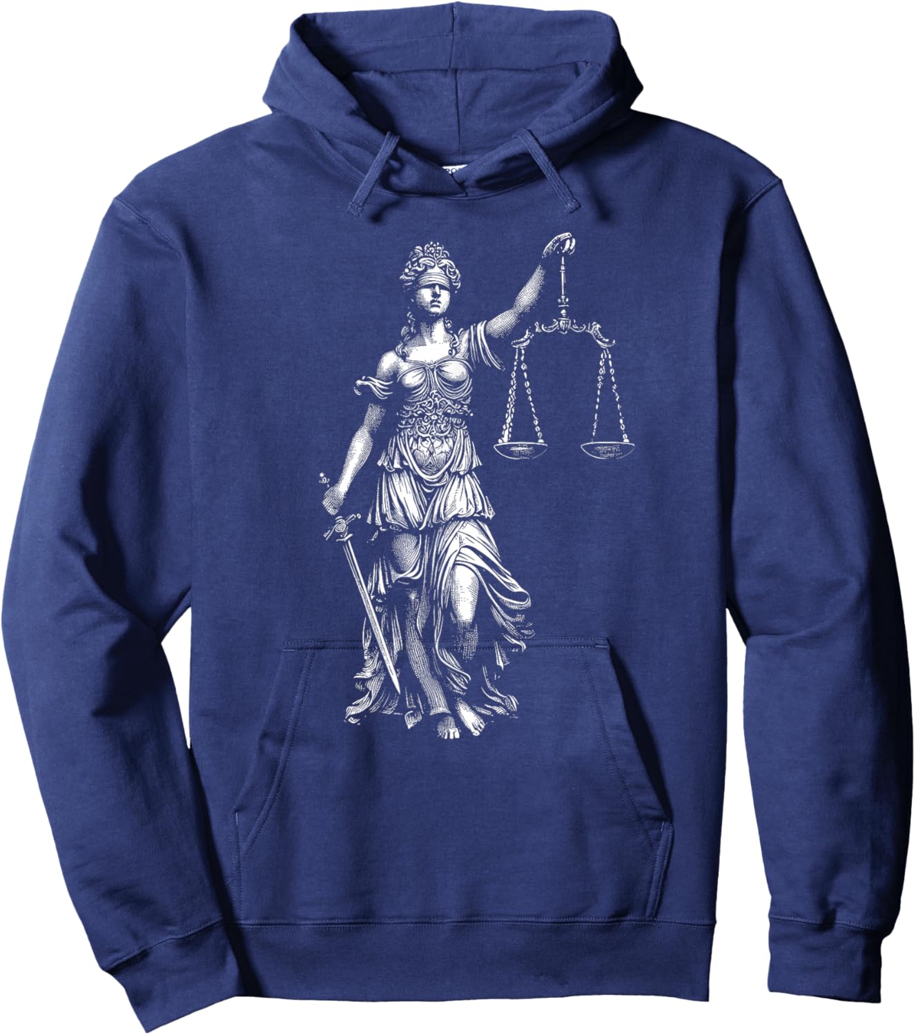 Lady Justice Greek Goddess Themis Law Lawyer , Small, Black Hoodie - Hoodie | Navy