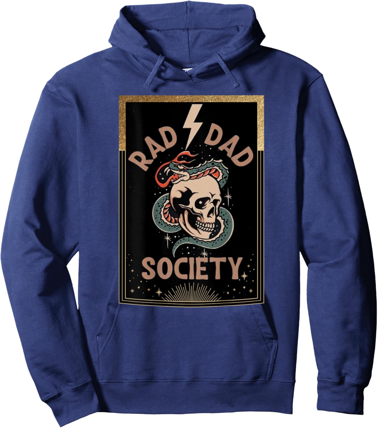 Rad Dad Society , Cool Dad Club, Dad Life , Fathers Day Hoodie - Hoodie | Navy