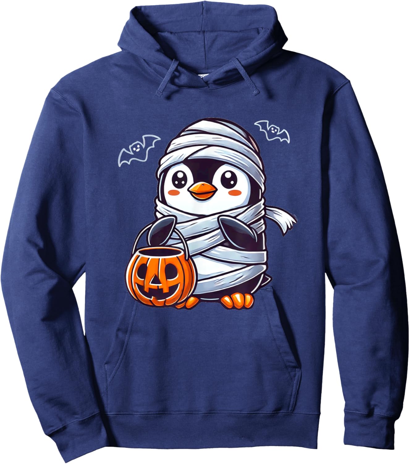 Penguin Halloween Mummy Kids Women Men Penguin Hoodie - Hoodie | Navy