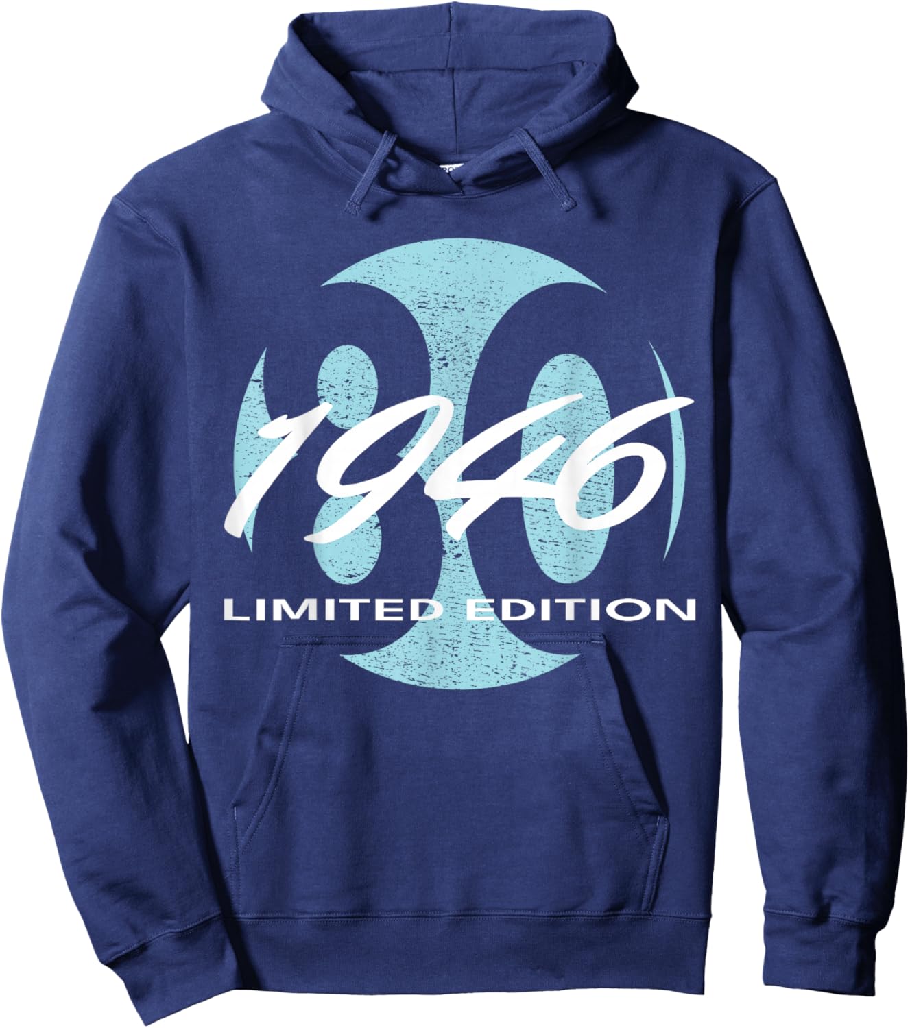80e Anniversaire Homme Femme 80 Ans 1946 Cadeau drôle Hoodie - Hoodie | Navy