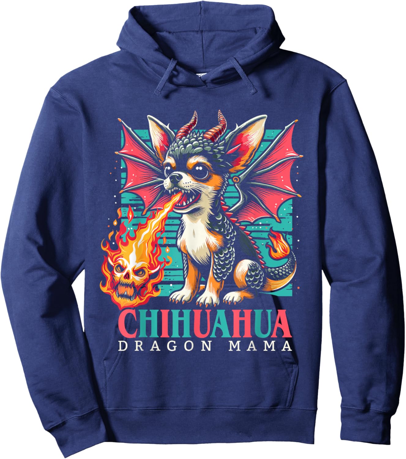 Chihuahua Dog Mama Funny Lap Dragon Women, Girls Hoodie - Hoodie | Navy