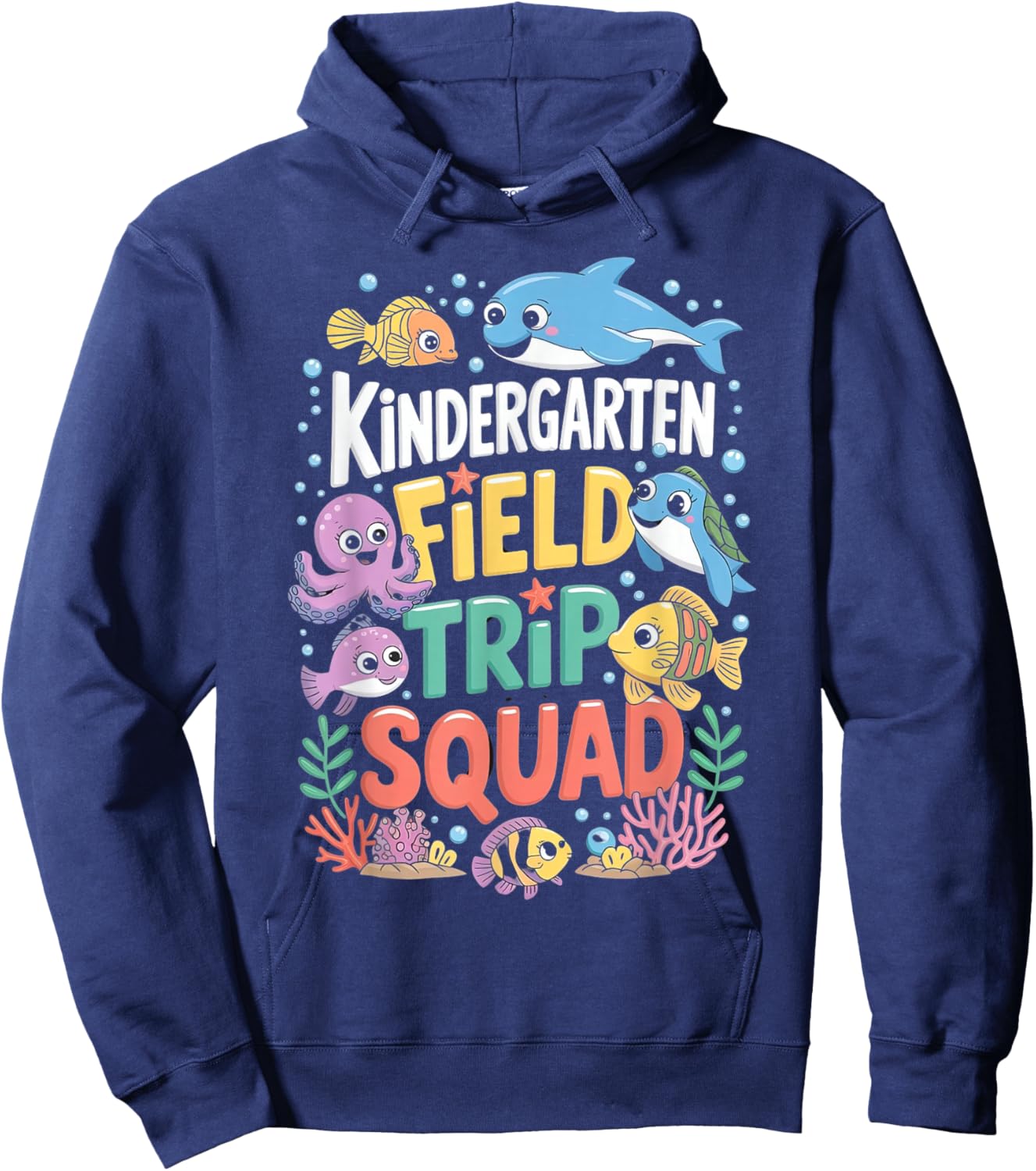 Sea Life Aquarium Underwater Field Trip Squad Kindergarten Hoodie - Hoodie | Navy