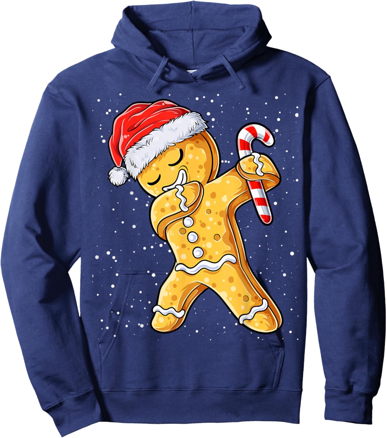 Gingerbread Man Dabbing Cool Christmas Cookie Dab Xmas Kids Hoodie - Hoodie | Navy