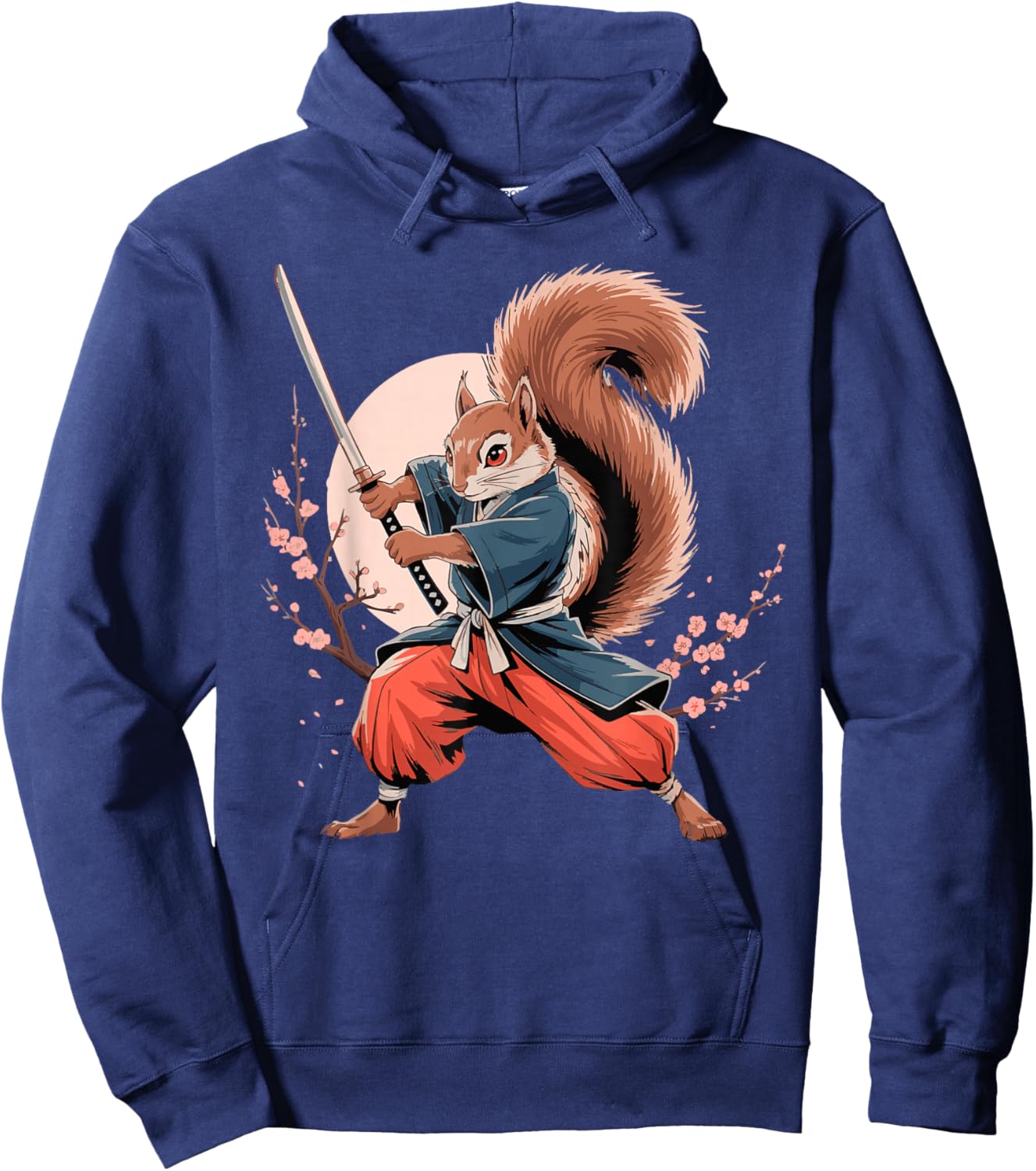 Japanese Samurai Squirrel Shirt Samurai Squirrel Japanese Hoodie - Hoodie | Navy