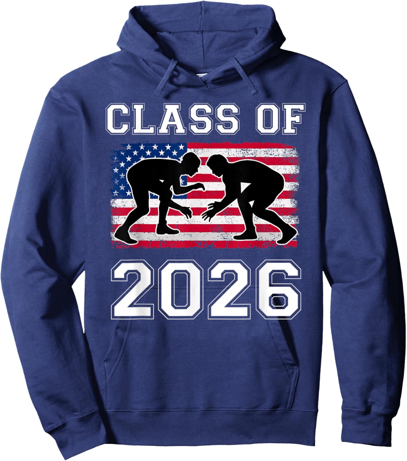 Class Of 2026 Senior Wrestling High School Wrestler Hoodie - Hoodie | Navy