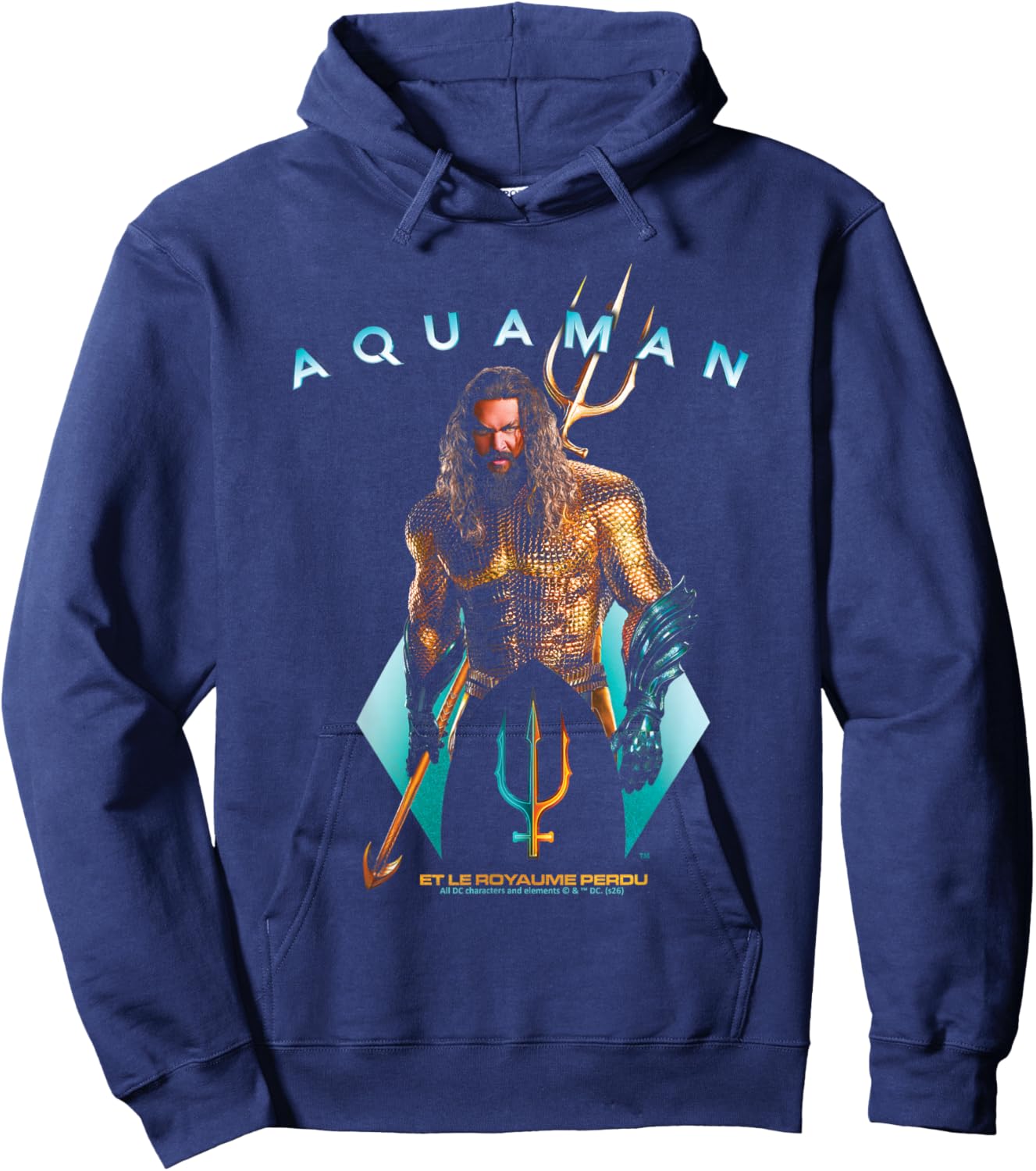 Aquaman Ocean Hero DC Comics Adventure Affichage sur Le thème de L'Aventure Hoodie - Hoodie | Navy