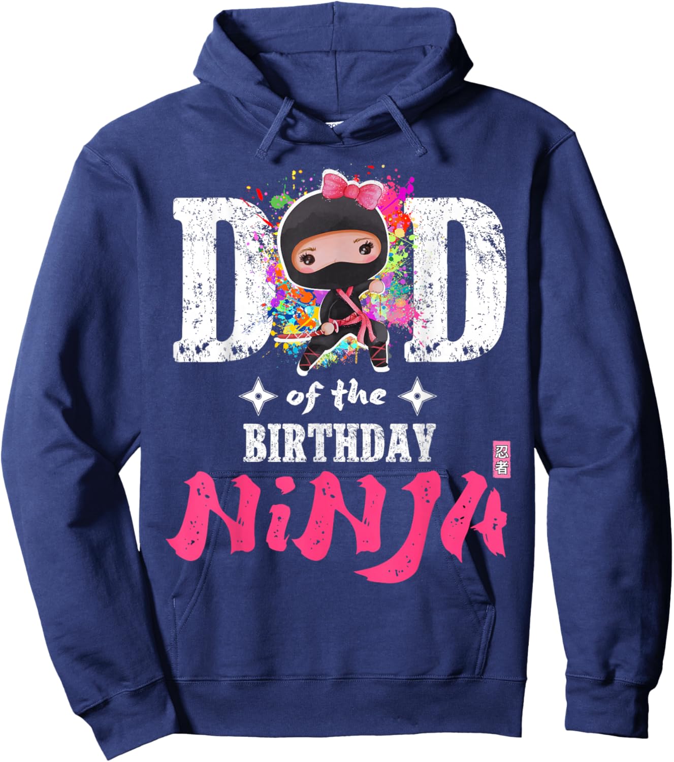 Dad of The Birthday Ninja Hoodie - Hoodie | Navy
