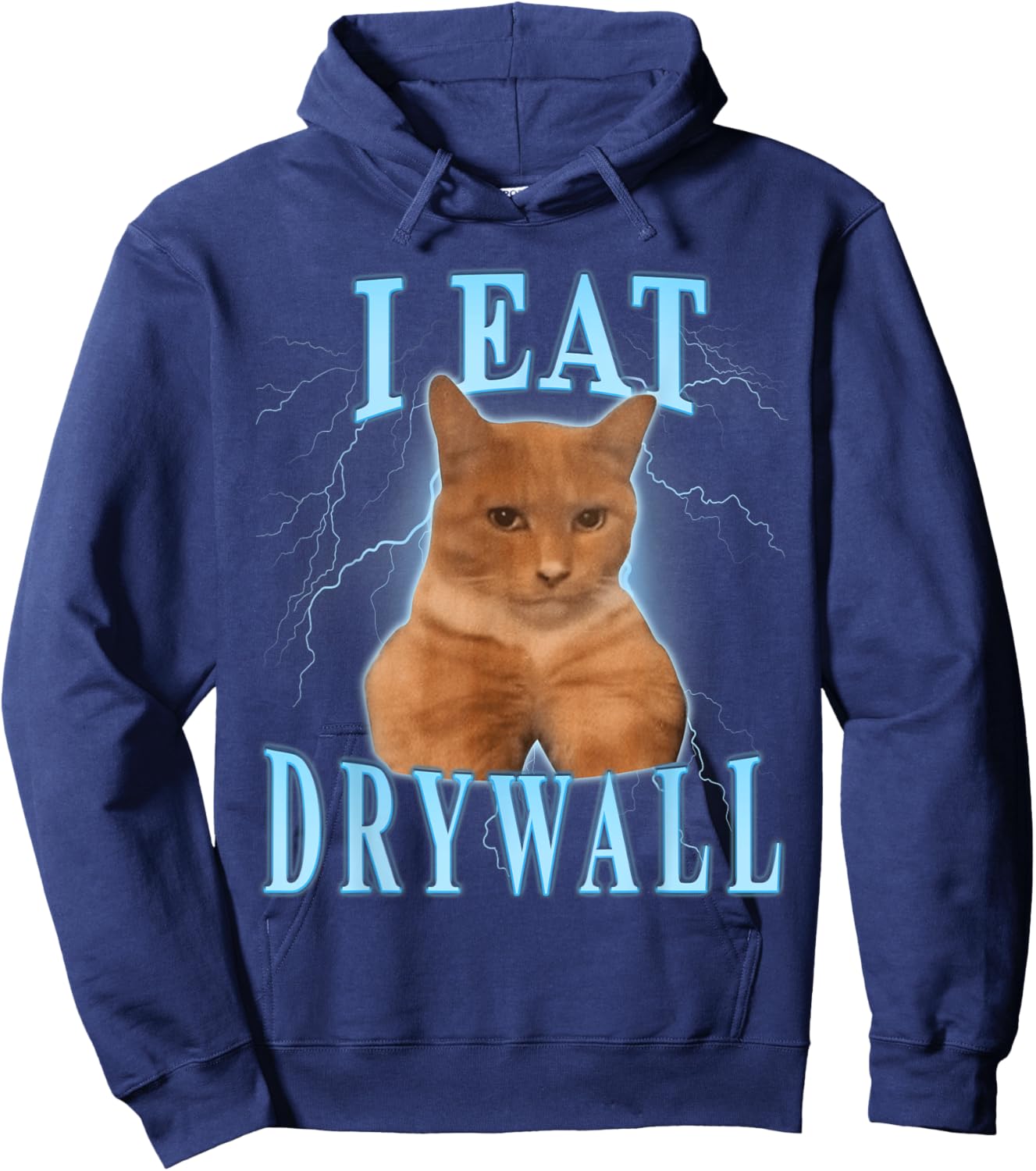 I eat drywall Cat Men Women Kids Hoodie - Hoodie | Navy