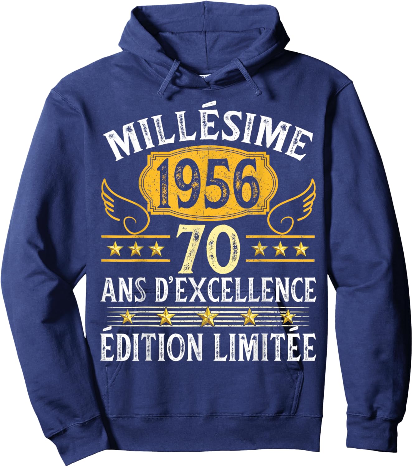 Vintage 1956 70 Years Birthday Man Woman Vintage 1956 Hoodie - Hoodie | Navy