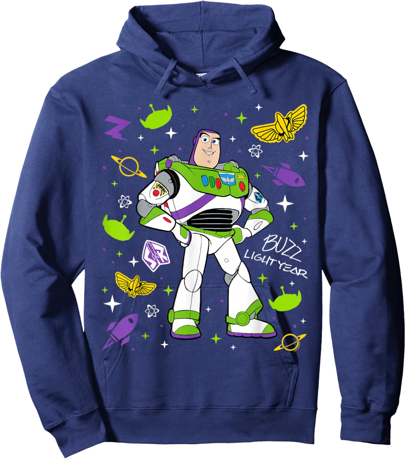 Disney and Pixar's Toy Story Buzz Lightyear Space Collage Hoodie - Hoodie | Navy