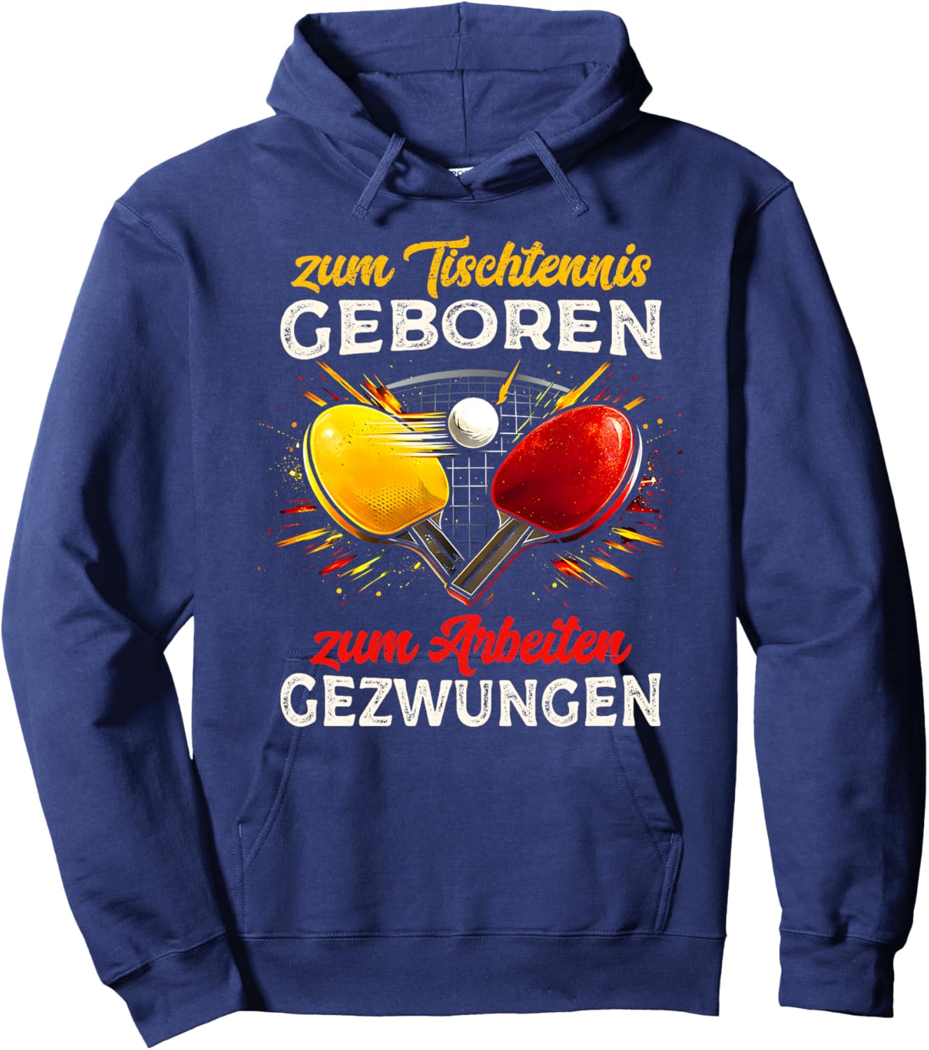 Lustiger Tischtennis Spruch Damen Herren Tischtennisschläger Premium Hoodie - Hoodie | Navy