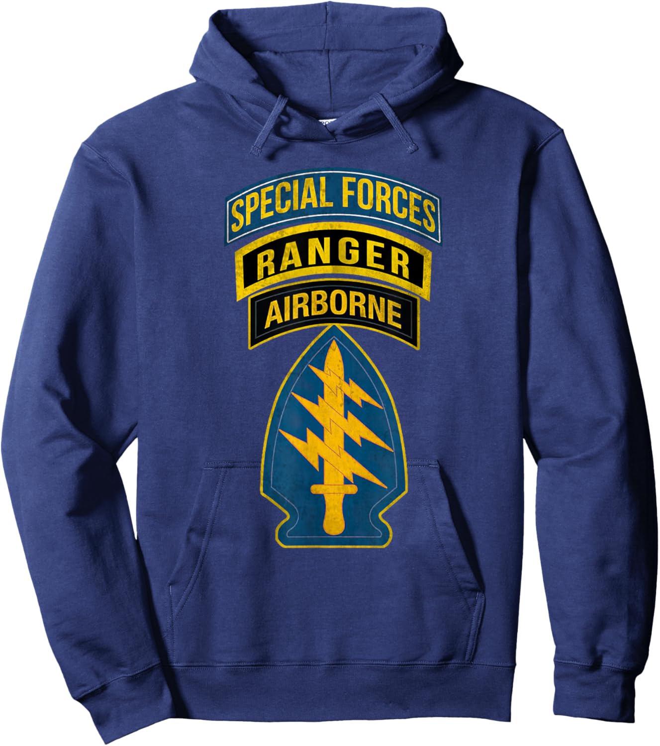 1st Special Forces Command Airborne Ranger Military Veteran Hoodie - Hoodie | Navy