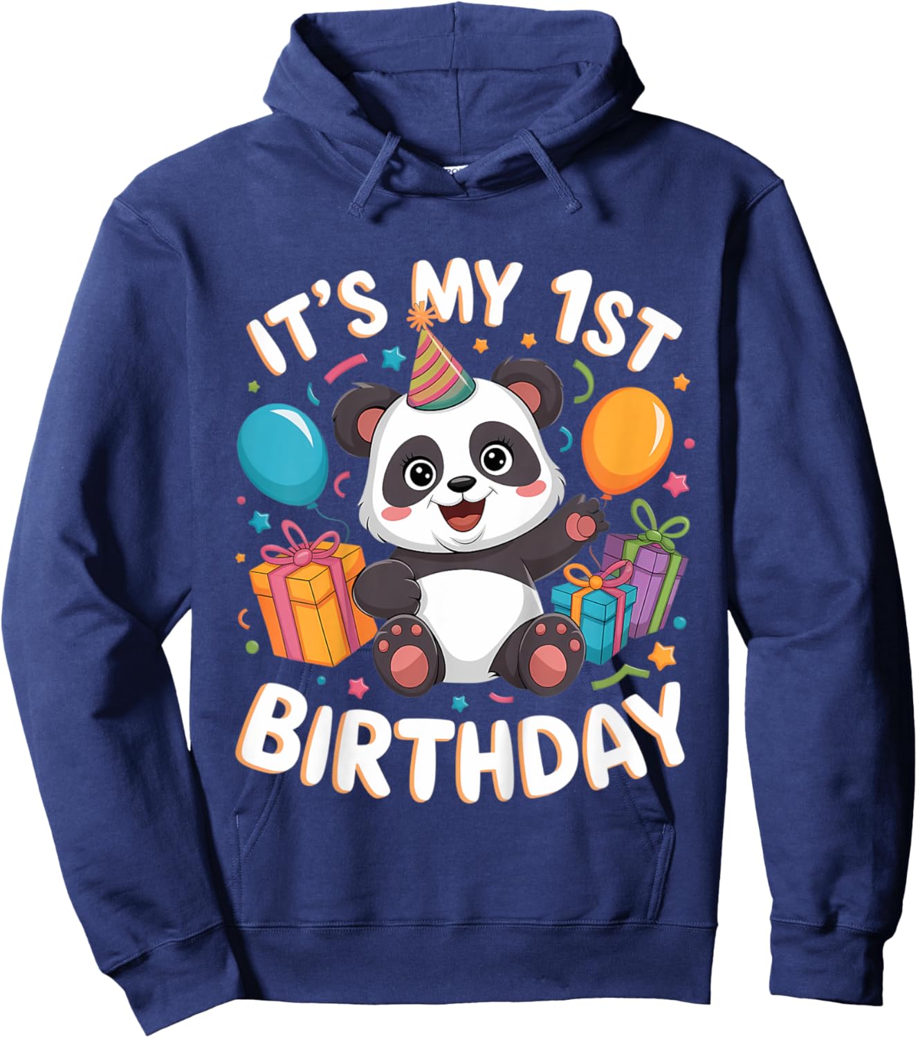 Kids 1st Birthday Panda Design Hoodie - Hoodie | Navy