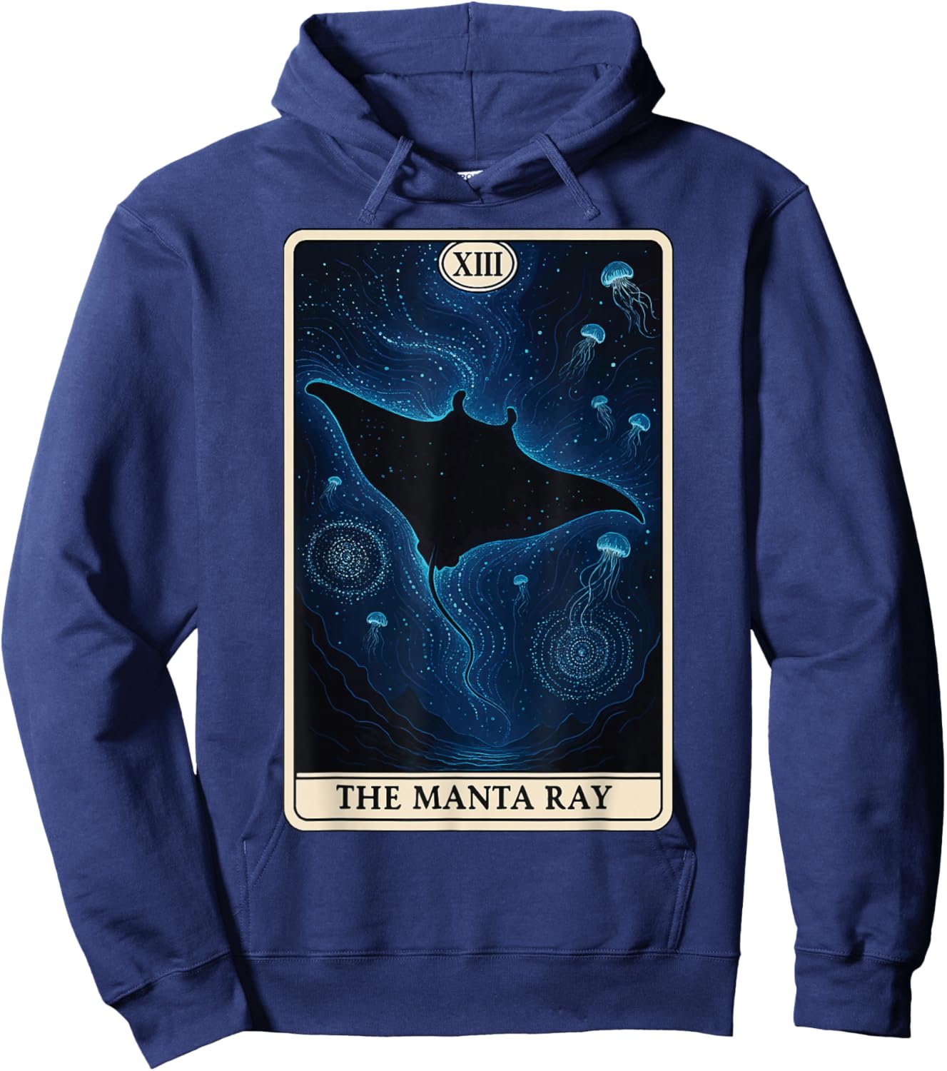 The Manta Ray Tarot Card Hoodie - Hoodie | Navy