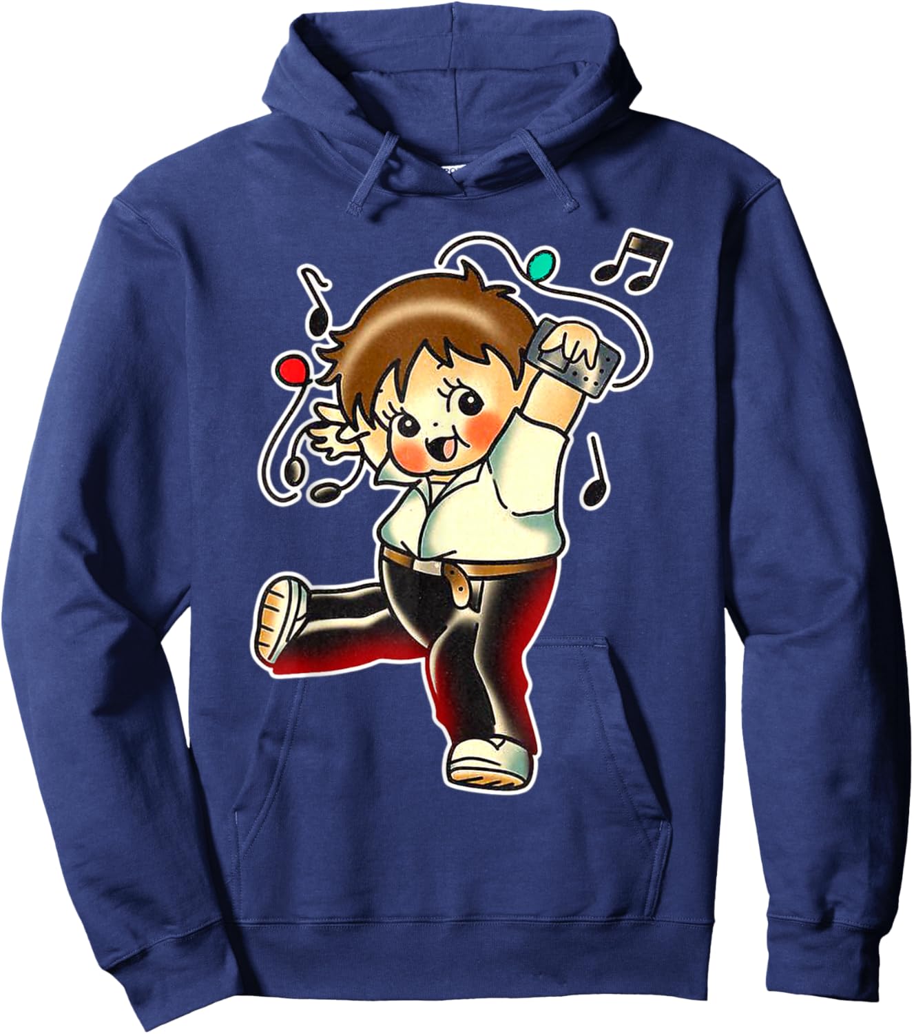 Kewpie Baby Musician Music Lover Hoodie - Hoodie | Navy