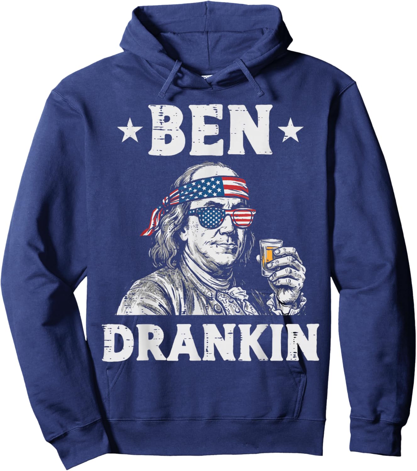 4th of July Funny July Fourth American Patriotic Men Women Hoodie - Hoodie | Navy
