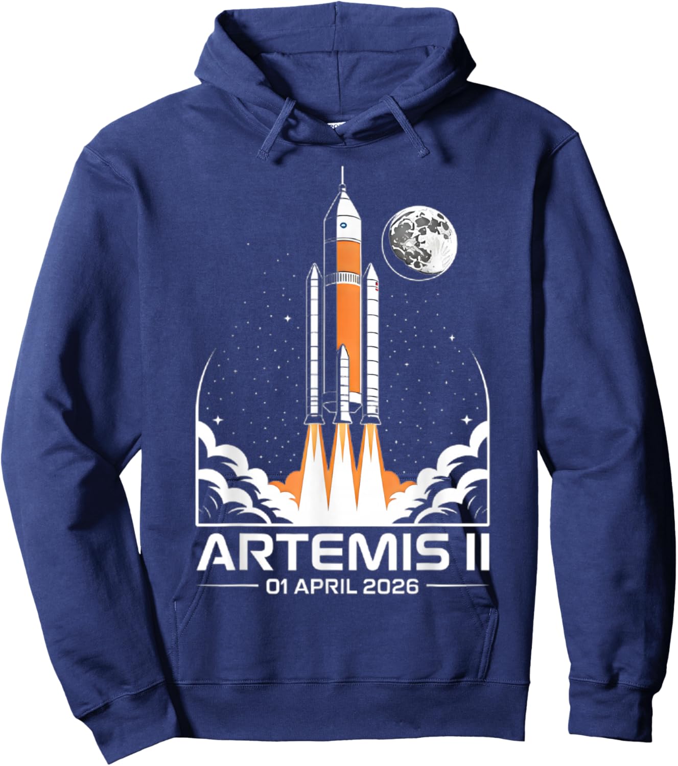 Artemis II Launch to The Moon Space Mission April 2026 Hoodie - Hoodie | Navy