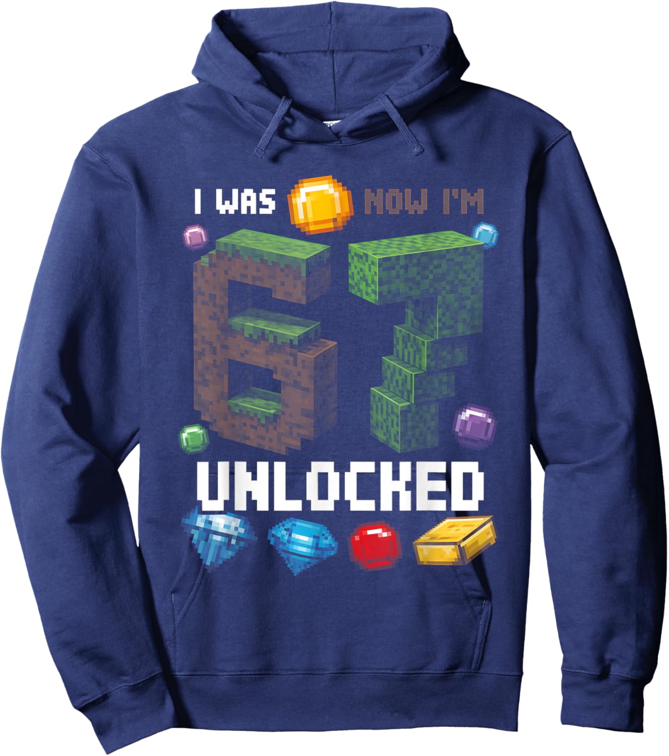 I Was 6 Now I'm 7 Unlocked Level Up Gamer 7e Anniversaire Hoodie - Hoodie | Navy