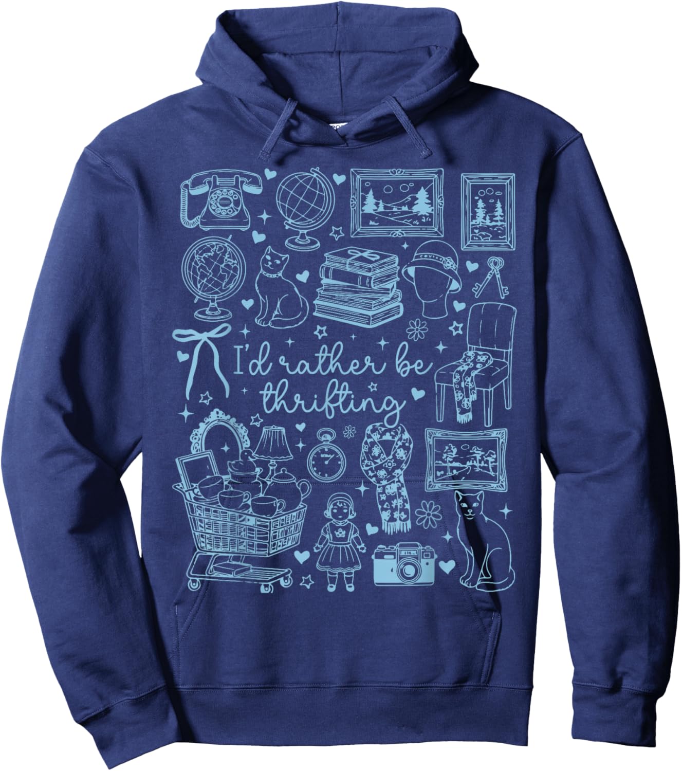 Thrifting Funny Thrift Thrifter Thrift Store Hoodie - Hoodie | Navy