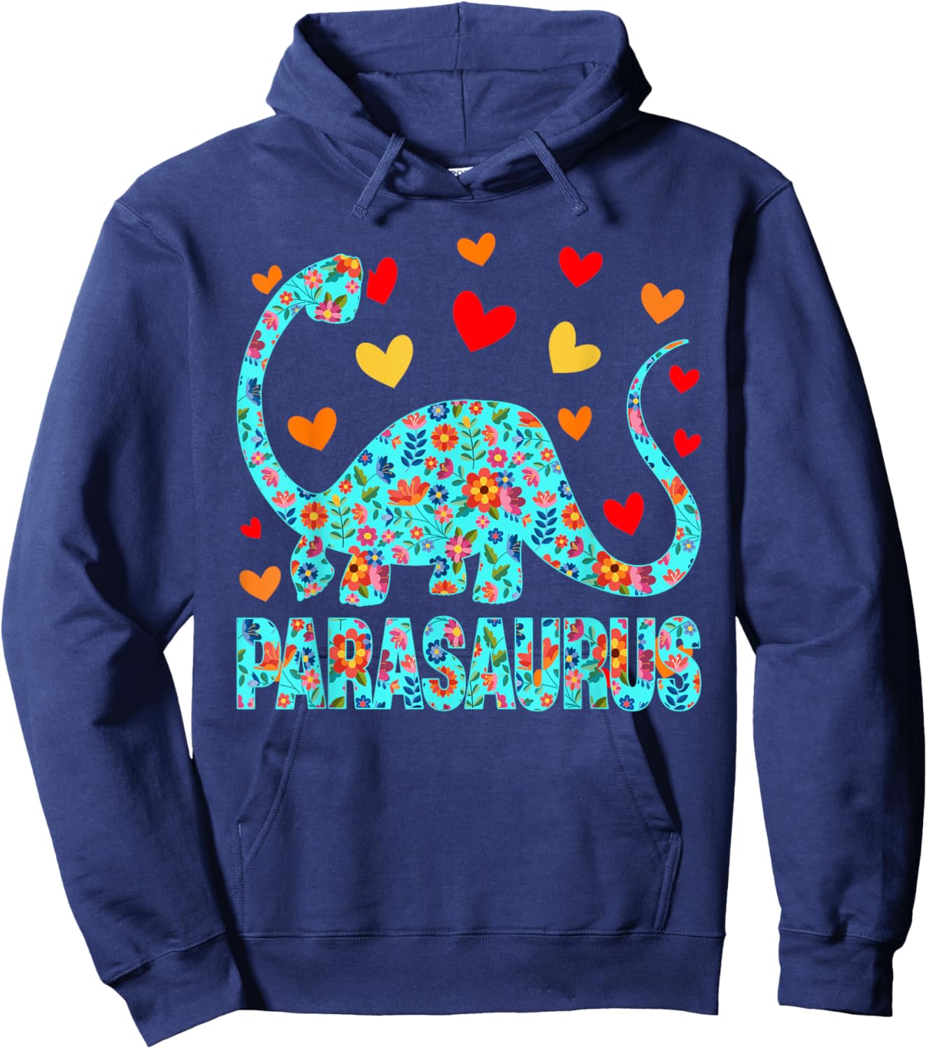 Parasaurus Paraprofessional Paraeducator Dinosaur Lover Hoodie - Hoodie | Navy