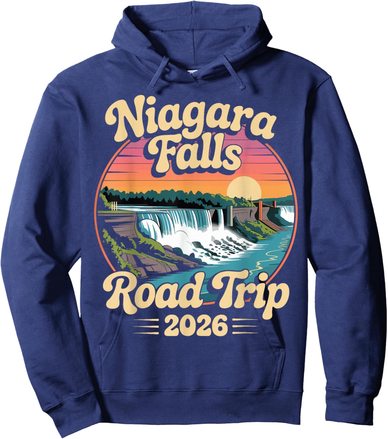 Niagara Falls Road Trip 2026 Summer Vacation Souvenir Hoodie - Hoodie | Navy