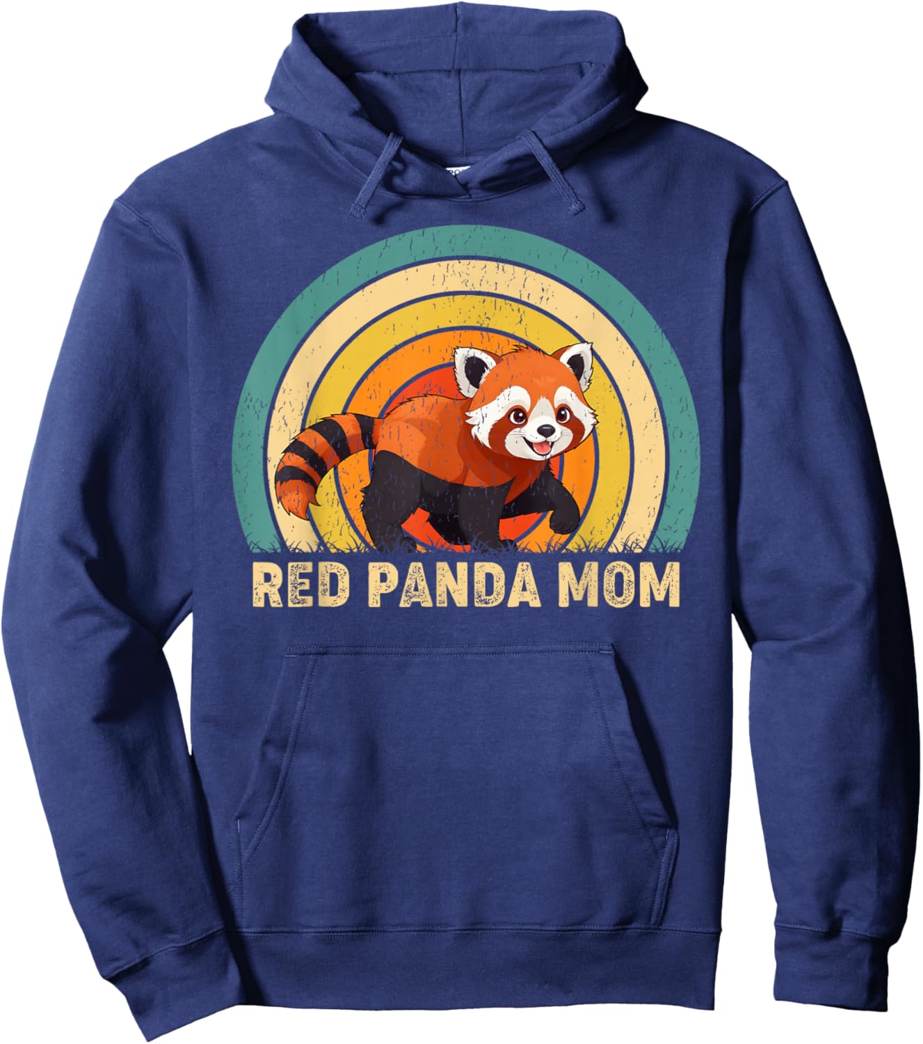 Red Panda Mom Mama Mother's Day Red Panda Girls Women Hoodie - Hoodie | Navy