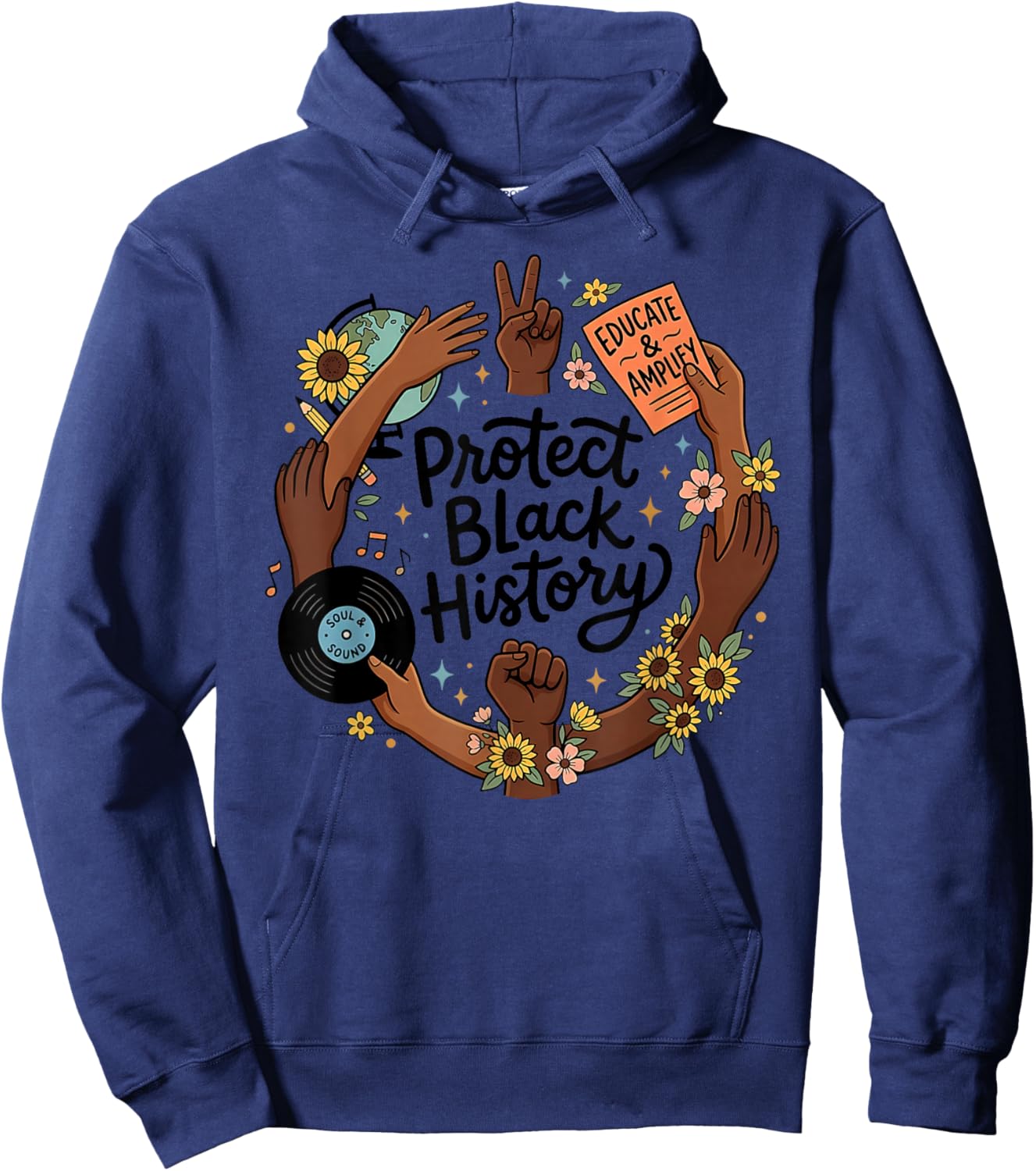 T-Shirt Hoodie - Hoodie | Navy