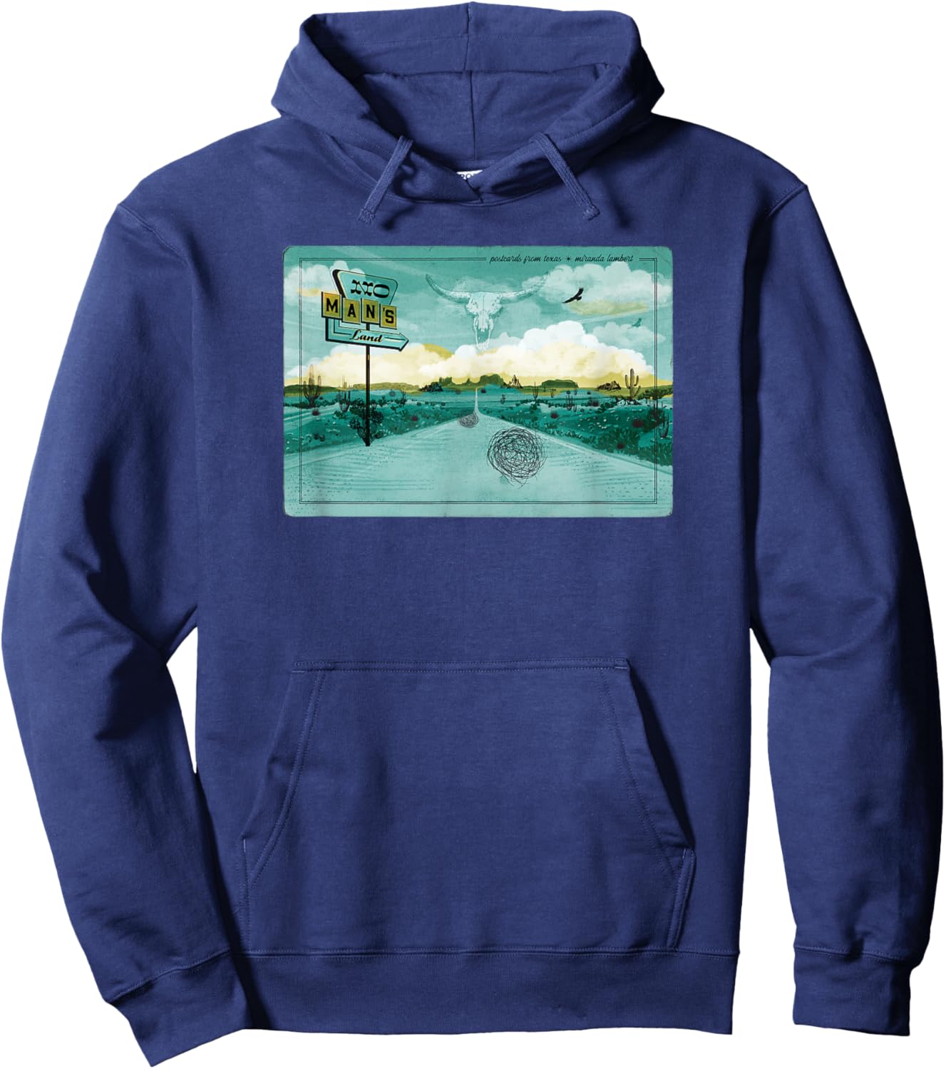 Miranda Lambert No Man's Land Postcards From Texas Hoodie - Hoodie | Navy
