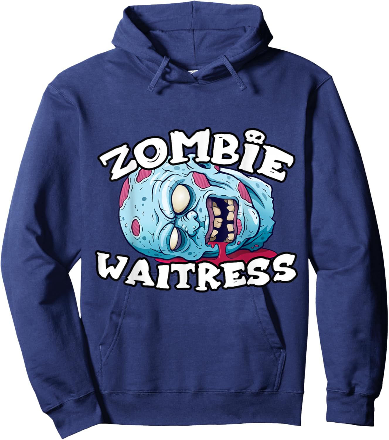 Zombie Waitress Halloween Simple Costume Waitress' Hoodie - Hoodie | Navy