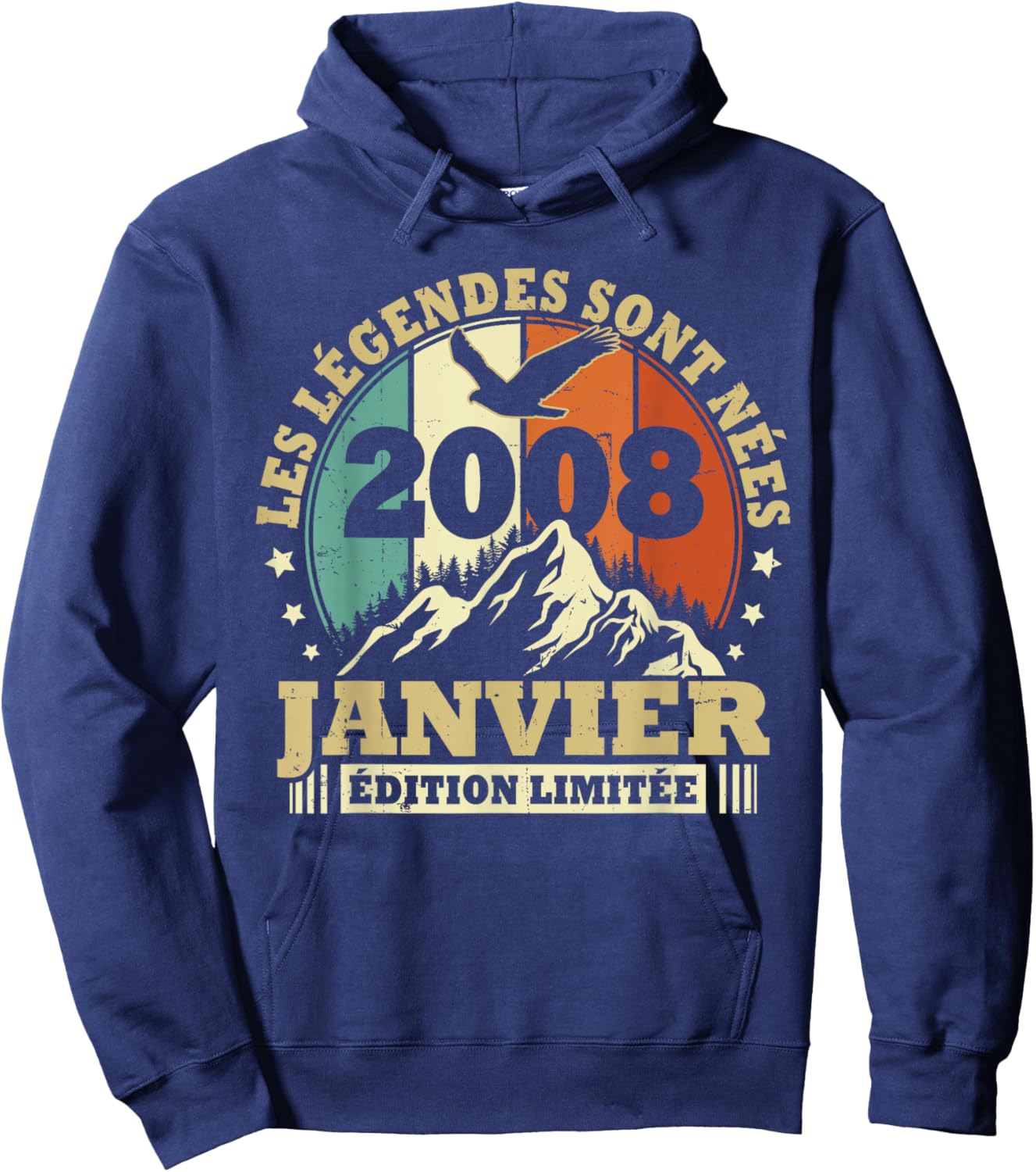 Legends Are Born in January 2008, Birthday 18 Years Hoodie - Hoodie | Navy