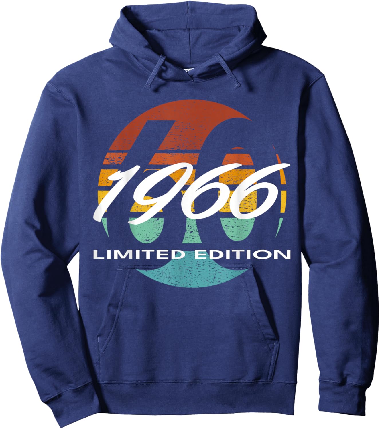 60th Birthday Man Woman 60 Years 1966 Funny Gift Hoodie - Hoodie | Navy