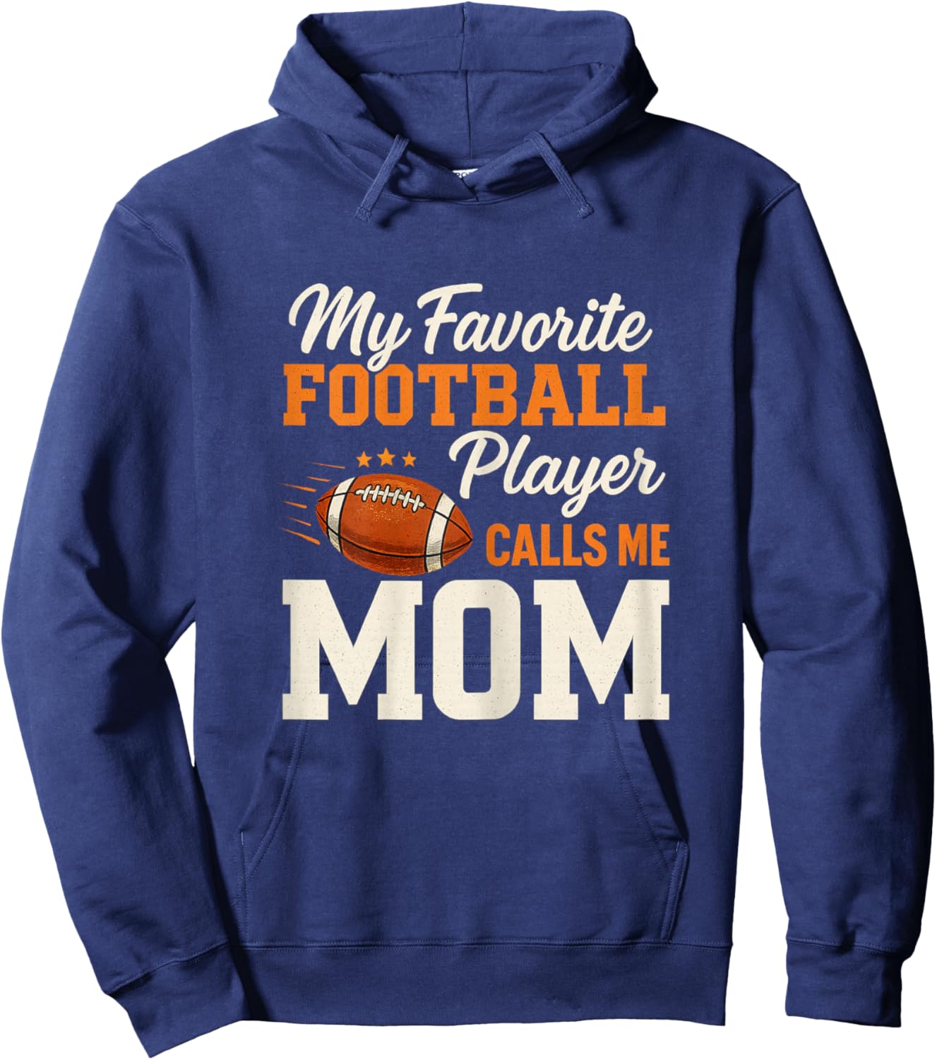 Mothers Day American Football Player Mom Sports Football Hoodie - Hoodie | Navy
