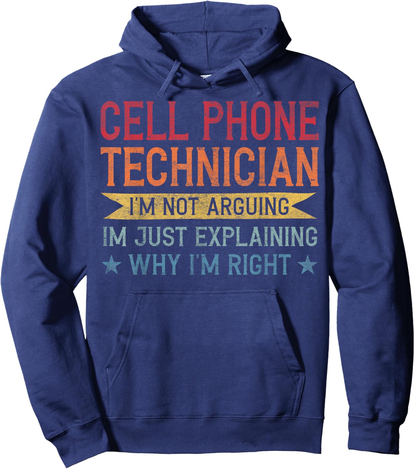 Funny Profession Quote Cell Phone Technician Hoodie - Hoodie | Navy