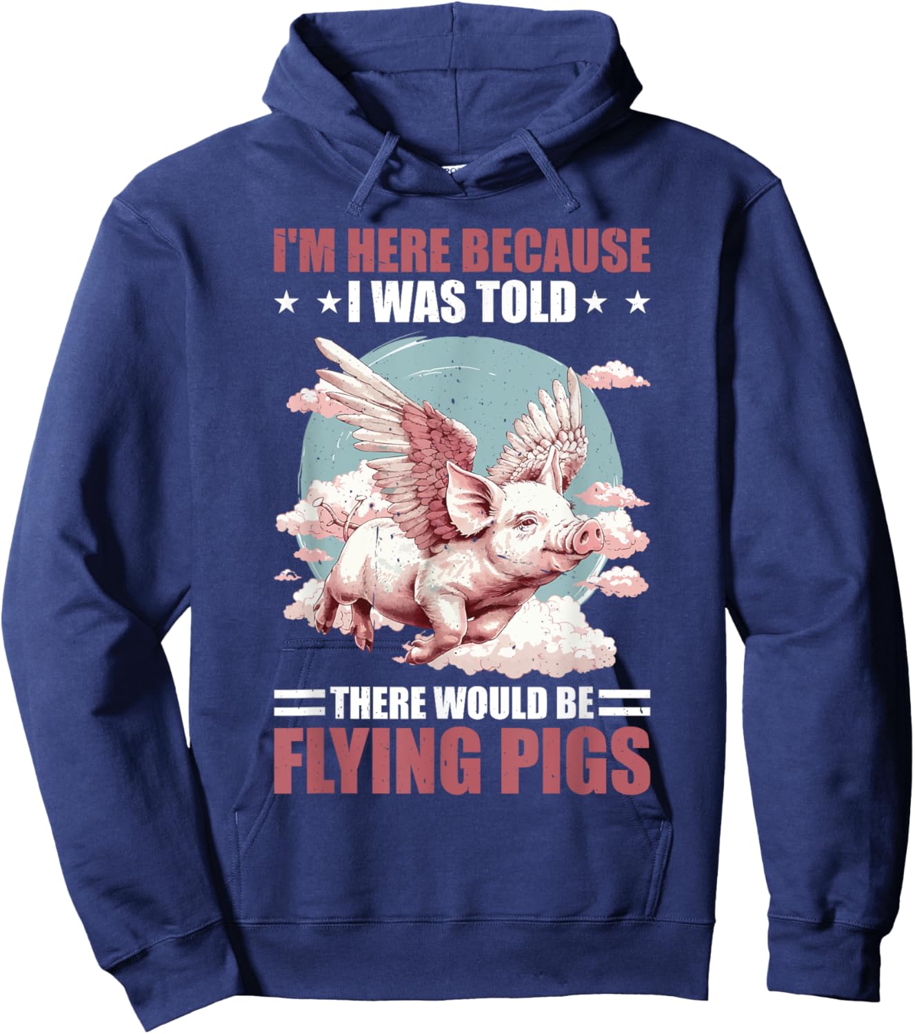 I'm Here Because I Was Told There Would Be Flying Pigs _ Hoodie - Hoodie | Navy