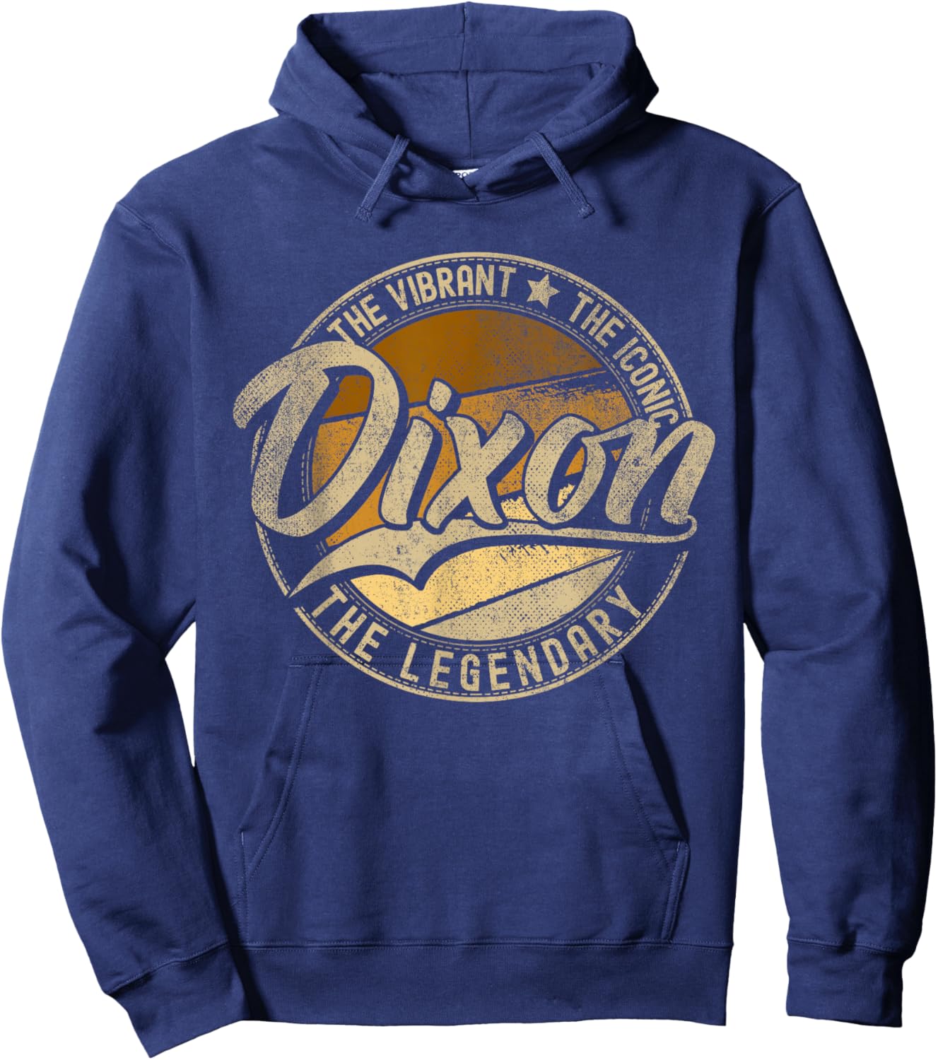 Dixon IL | Illinois | Vintage Distressed Hoodie - Hoodie | Navy