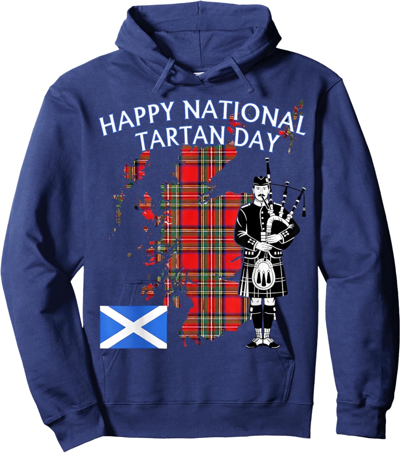Happy National Tartan Day Stewart Clan Scottish Heritage Hoodie - Hoodie | Navy