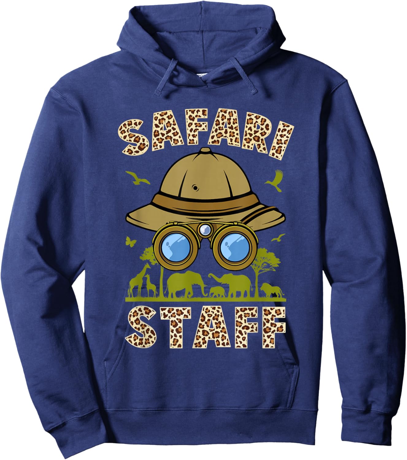 Safari Staff Art Women Zookeeper Costume Zoo Jungle Hoodie - Hoodie | Navy