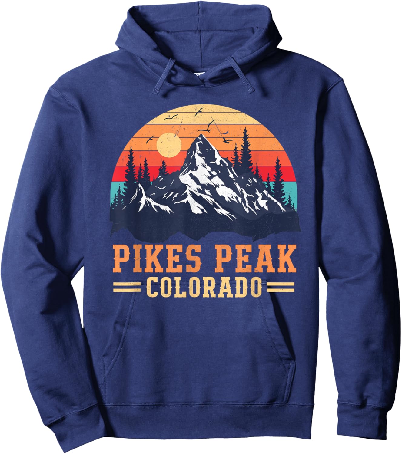 Pikes Peak National Park Hiking Mountain Outdoor Hoodie - Hoodie | Navy