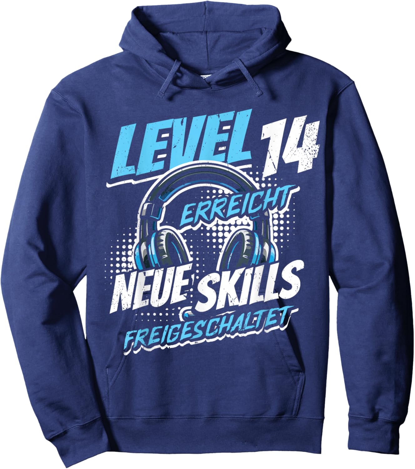 14. Geburtstag Jungen Video Gamer Level 14 Erreicht Junge Hoodie - Hoodie | Navy