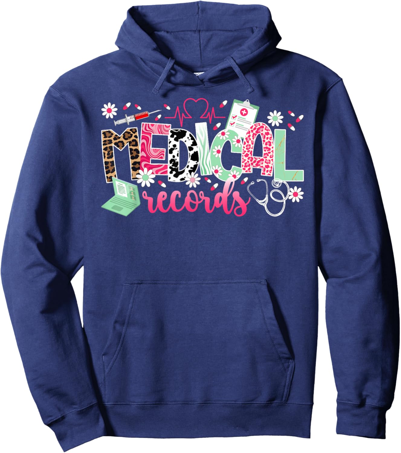 Medical Records Clerk Medical Records Director Hoodie - Hoodie | Navy