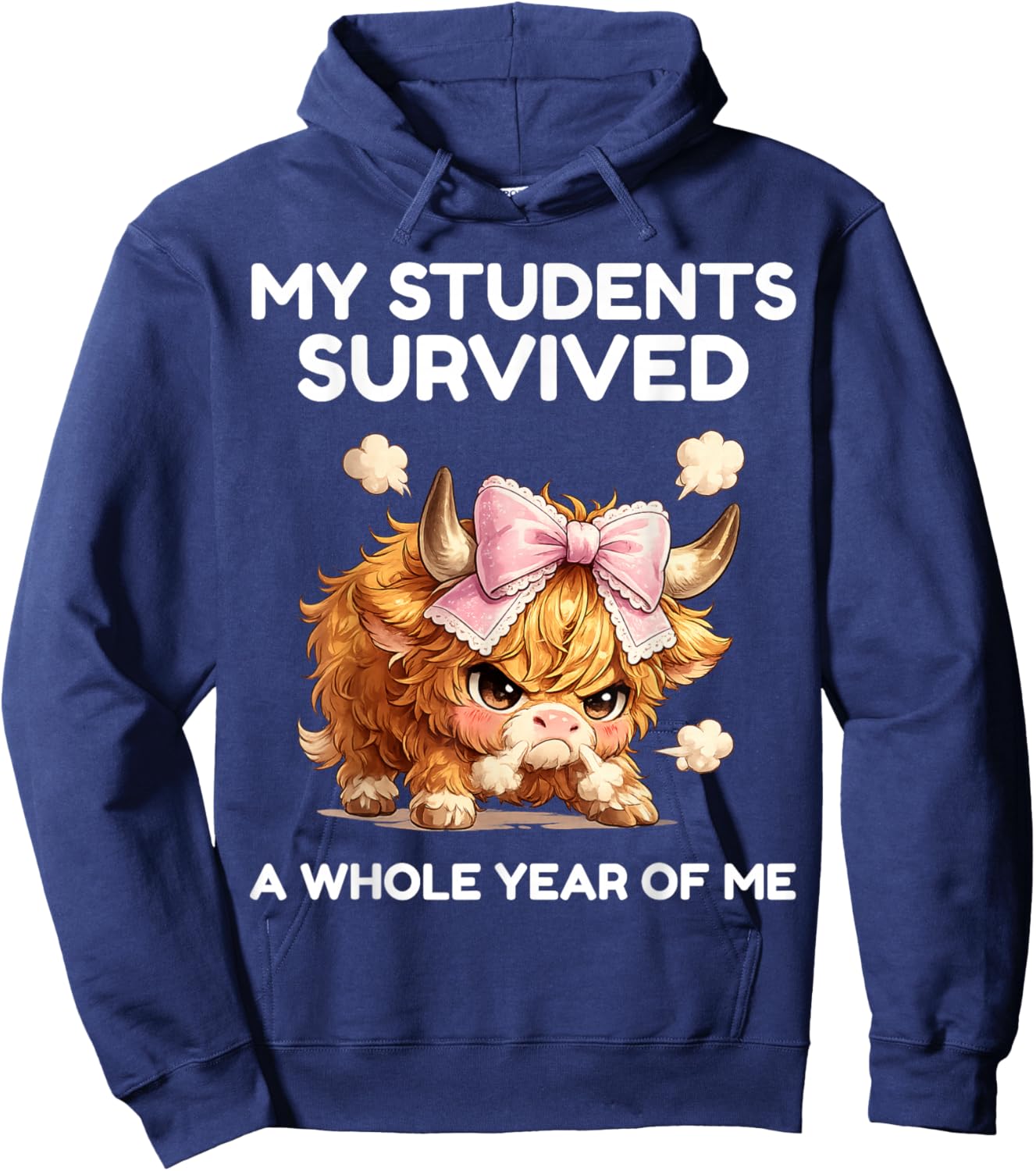 My Students Survived A Whole Year of Me Teacher End of Year Hoodie - Hoodie | Navy