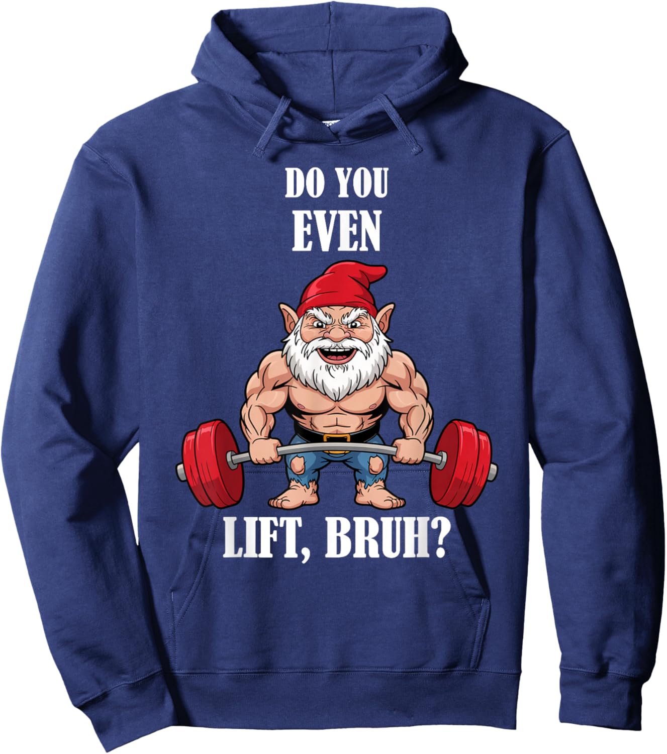 Weightlifting Gnome Shirt Bodybuilding Gym Gnome Hoodie - Hoodie | Navy