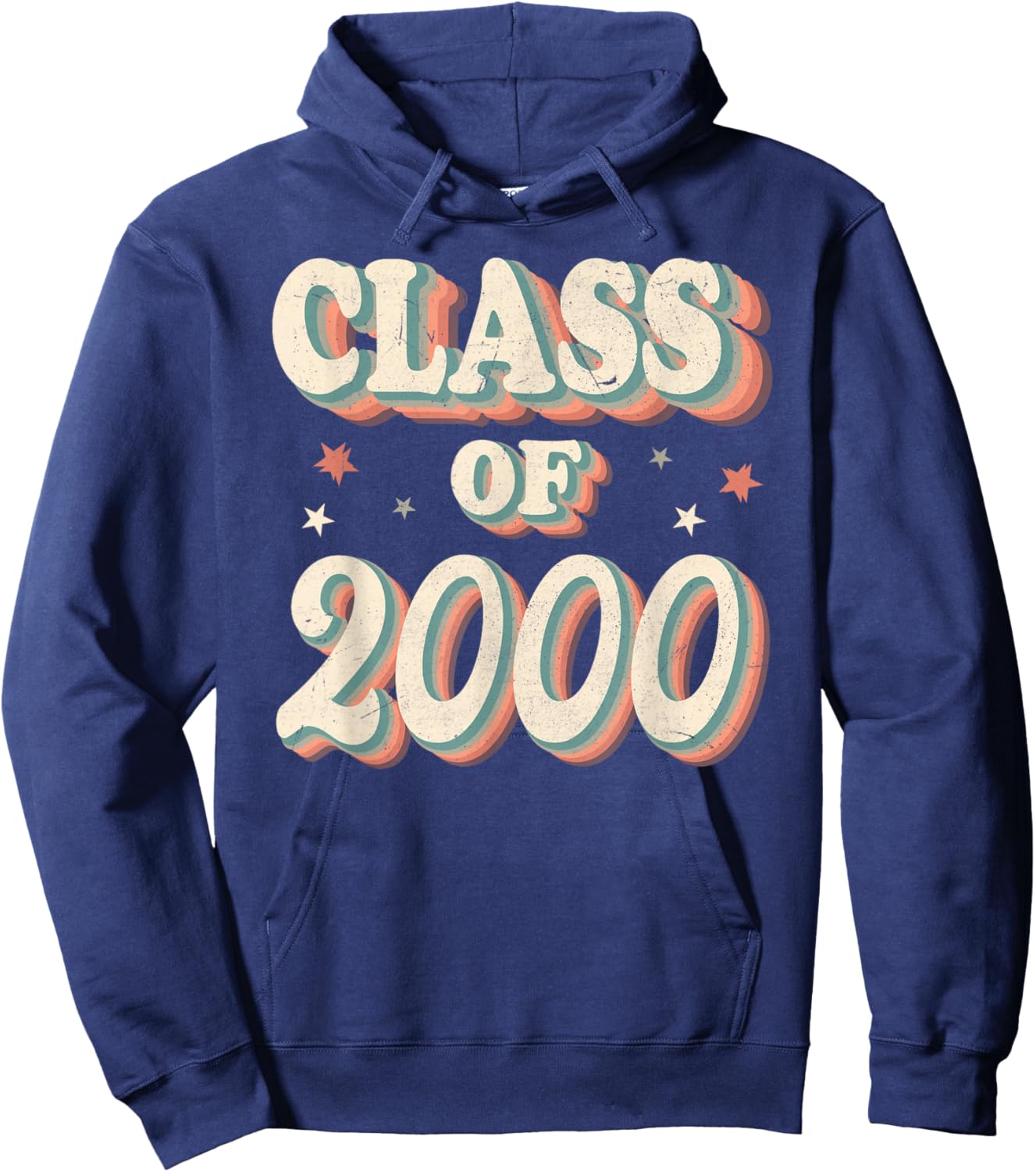 Vintage Class Of 2000 High School Graduation Hoodie - Hoodie | Navy