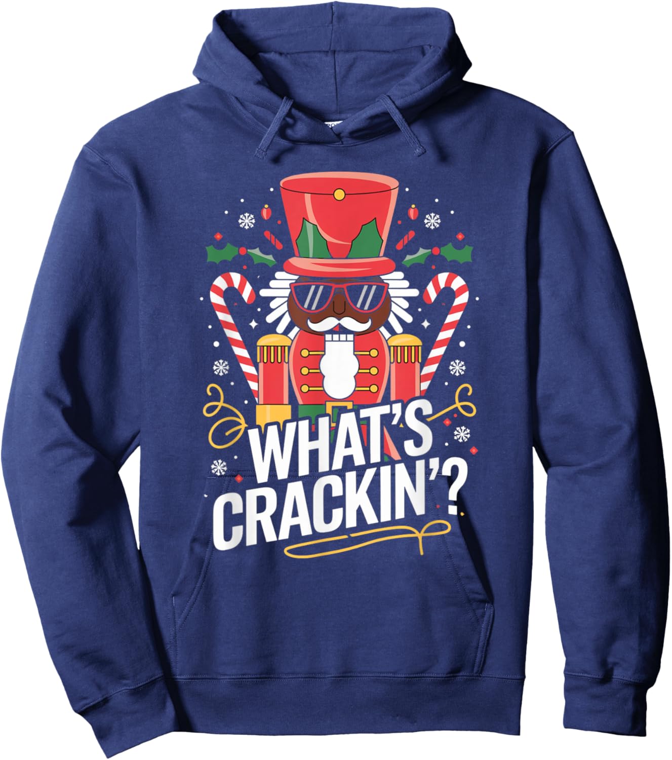 Funny Christmas African American Nutcracker Men Women Kids Hoodie - Hoodie | Navy