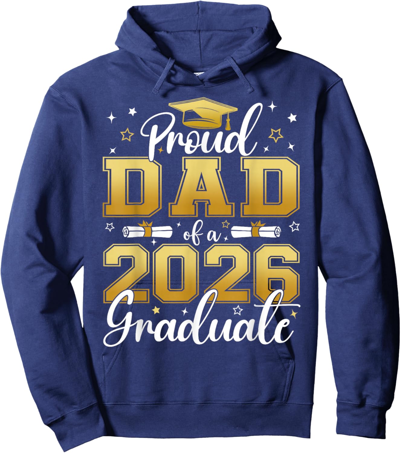 Proud Dad of a Class of 2026 Graduate Senior Graduation Hoodie - Hoodie | Navy